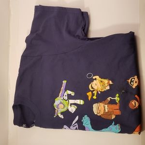 Pixar characters navy blue graphic short sleeve tshirt size large